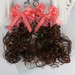 2Prs Bow Hairpin Wig For Kids