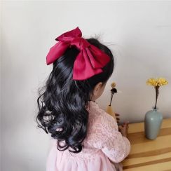 Baby Wig Ponytail Curly Hair Princess Styling Little Girl Bow Head Clip