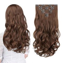 Long Wave Invisible Hair Clips Thick Hair Pieces