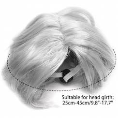 6 Packs Silver Pet Adjustable Funny Cosplay Headwear Wigs for Christmas Holiday Parties