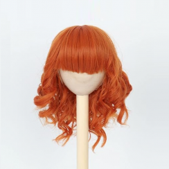 3 Packs Short Curly Carrot Orange Doll Wig