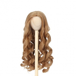 4 Packs Cute Long Curly Light Brown Hair Replacement Doll Wig