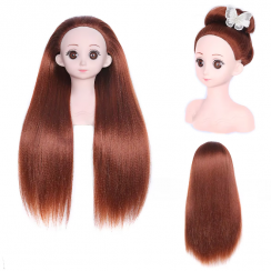 4 Packs Red Long Straight Doll Wig